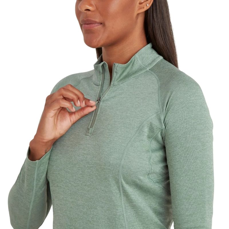 Montane-primera-capa-pale-sage-Dart-Zip-Neck-TS