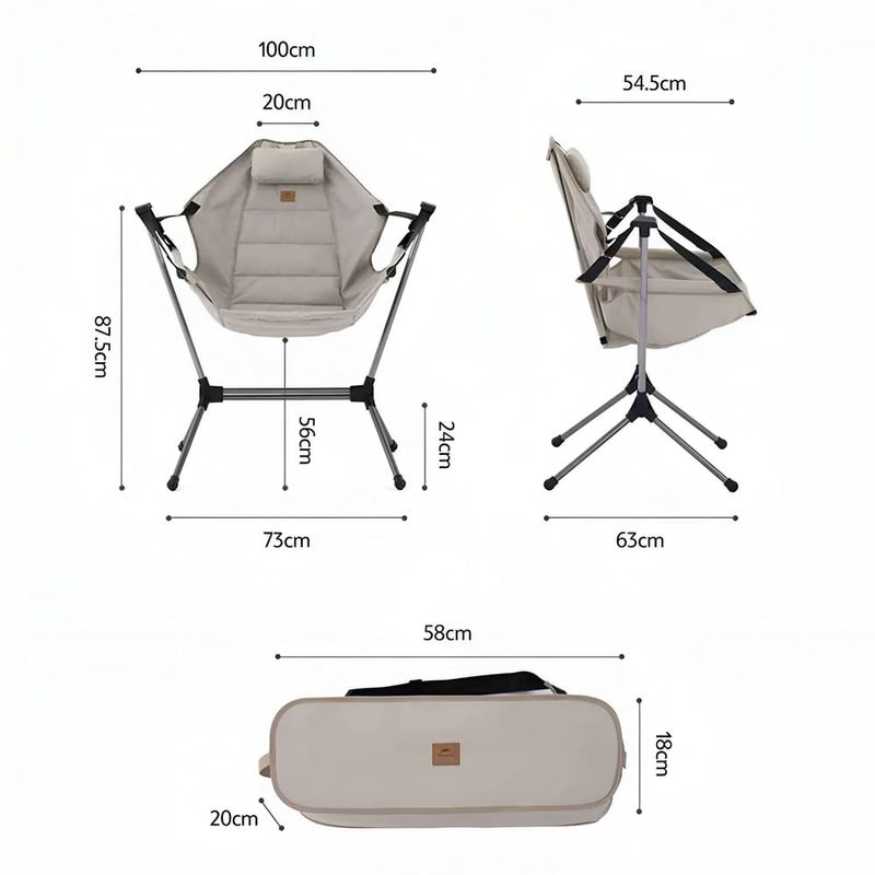 Naturehike-Silla-Hamaca-Negra-Rocking