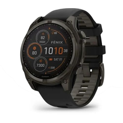Garmin Reloj multideporte  47 mm Fenix 8 Zafiro Solar Titanio