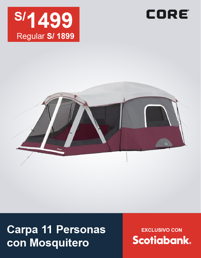 Carpa 11 personas con mosquitero